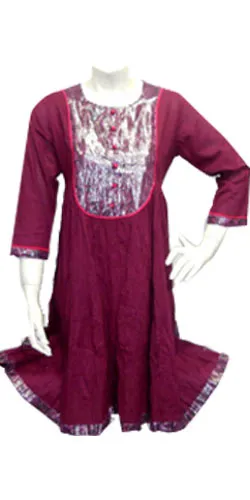 Ladies Lurex Crushed Kurti