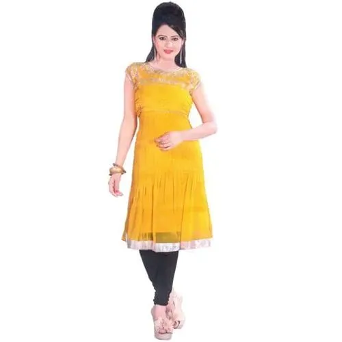 Sprightly Glaze Georgette Kurti