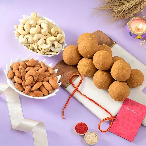 Traditional Rakhi, Sweets & Dryfruit Treats