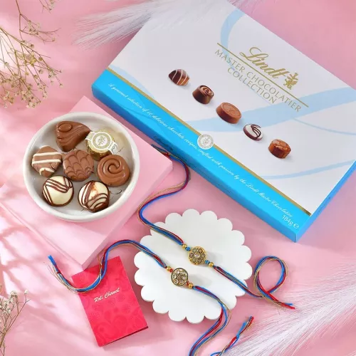 Cherished Rakhi with Chocolate Treats Set