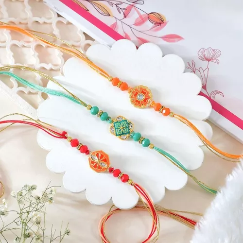 Timeless Trio: Rakhi Threads Set