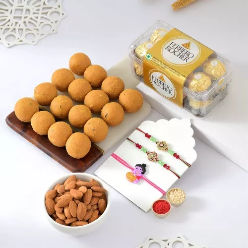 Rakhi Celebration Trio with Tasty Treats