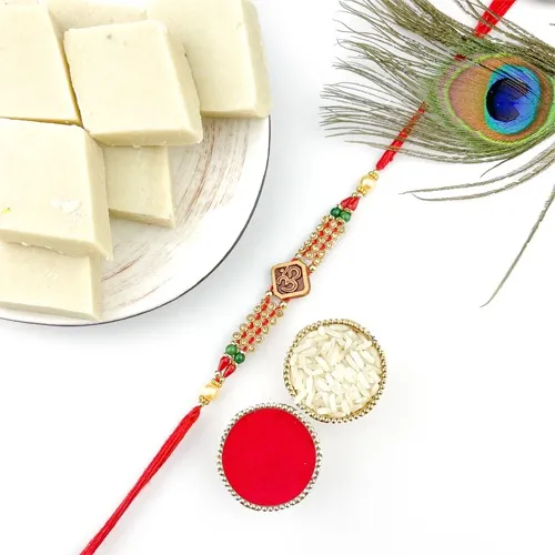 Sweet Bliss Kaju Katli with OM Rakhi