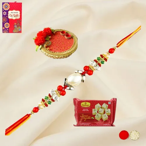 Savour Soan Papdi with Rakhi n Thali