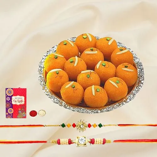 Desi Rakhi Elegance n Laddoo Motichoor