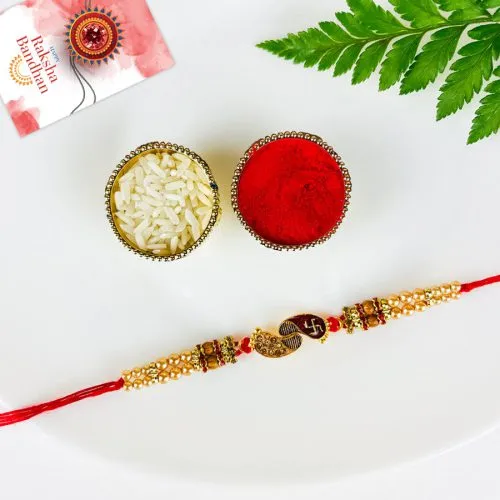 Spiritual Swastik Rakhi Ensemble
