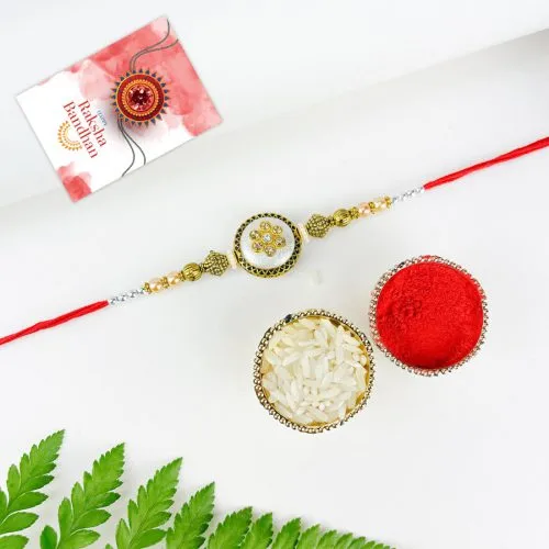 Graceful Stone Rakhi for a Special Bond