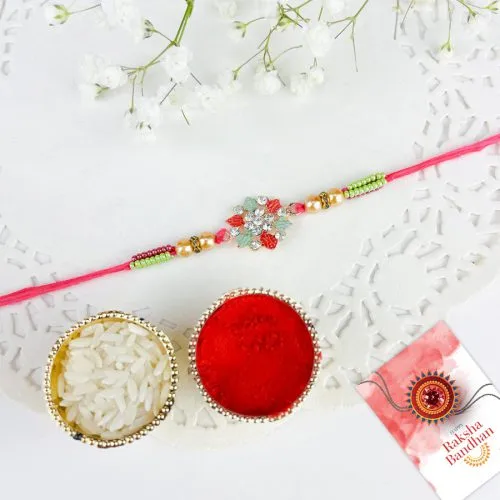 Traditional Meenakari Rakhi with a Twist