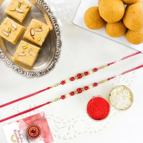 Festive Rakhi & Delectable Sweets Hamper