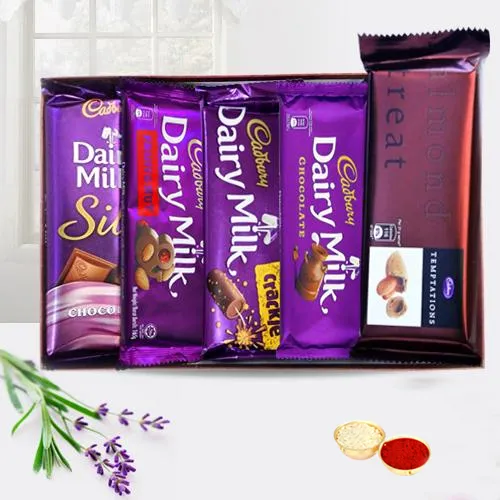Treat of Chocolates from Cadburys with free Roli Tilak and Chawal