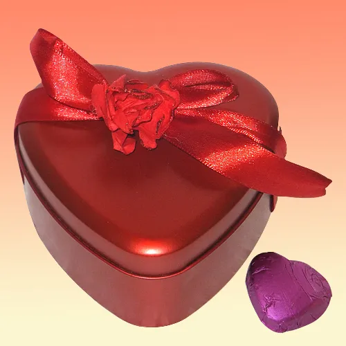 Special Red Heart Shaped Homemade Chocolates Box
