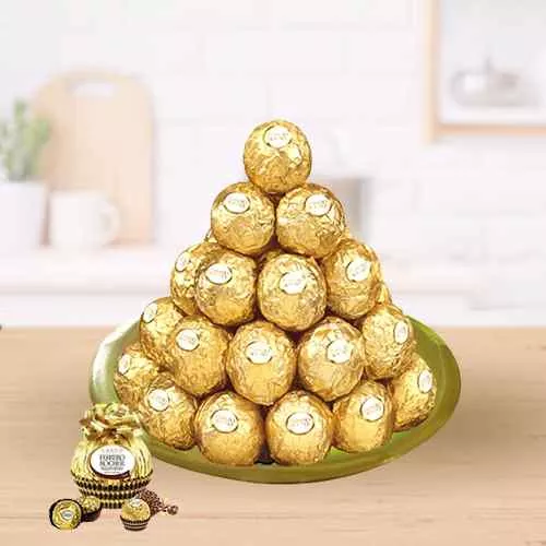 Golden Platter of Ferrero Rocher