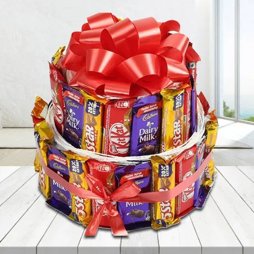 Deliver Assorted Chocolates Two Tier Tower