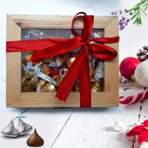 Delectable Hersheys Kisses Wooden Gift Box
