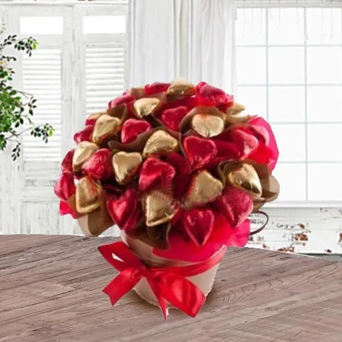 Deliver Heart Shape Chocolates Bucket