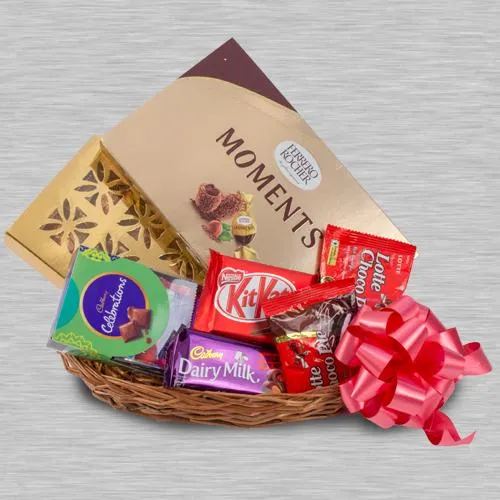 Tempting Chocolaty Gifts Basket for Kids