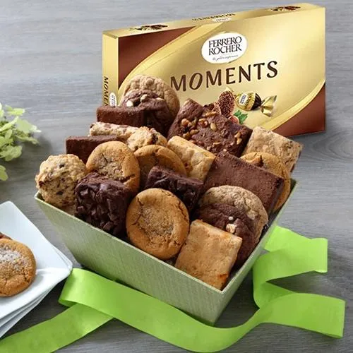Tasty Brownies with Cookie Mans Assorted Cookies Gift Box Tasty Brownies with Cookie Mans Assorted Cookies Gift Box