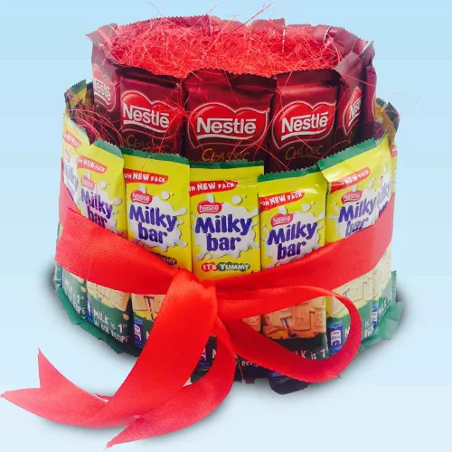 Fabulous 2 Layer Tower Arrangement of Mixed Chocolates