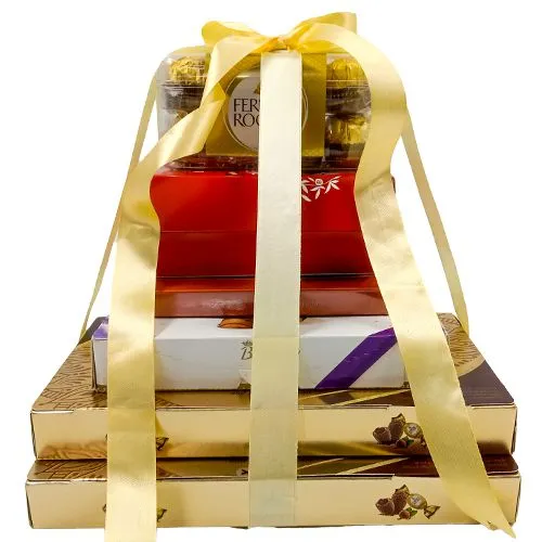 Deliver 5 Tier Imported Chocolates Tower 