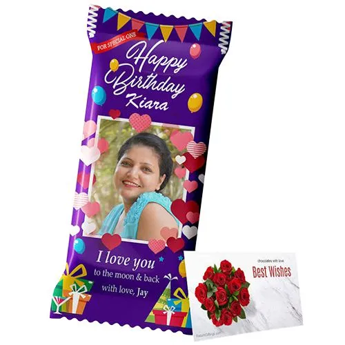 Order Personalized Cadbury Dairy Milk Bar with B-day Card Online