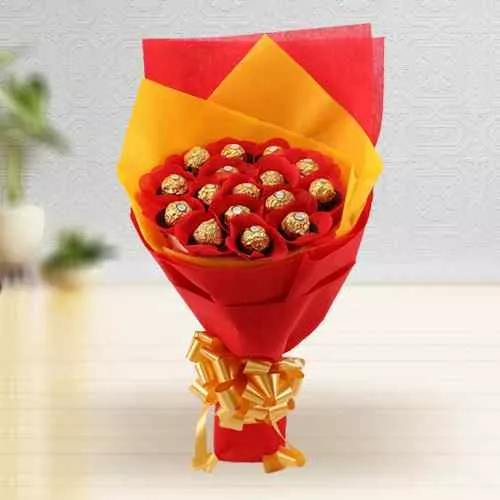 Deliver 16 pcs Ferrero Rocher Chocolate Bouquet