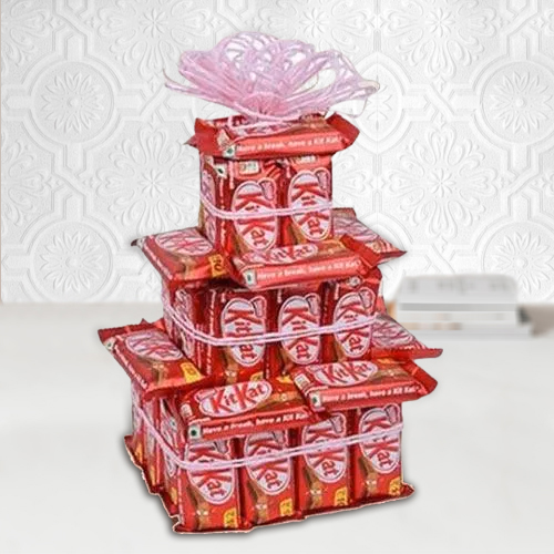 Marvelous 3 Tier Arrangement of Nestle Kitkat