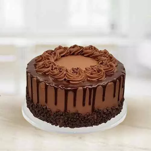 Dripping Chocolate Cream Cake
