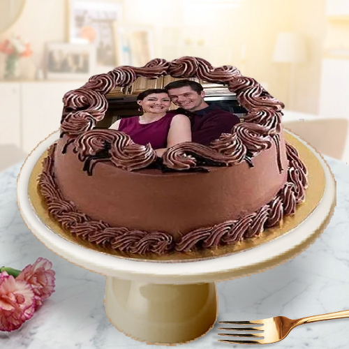 Marvelous Chocolate Flavor Photo Cake
