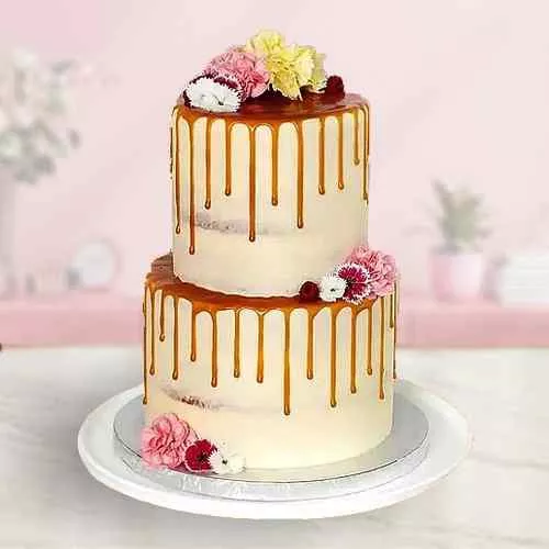 Exotic Butter Scotch Flavour 2 Tier Cake