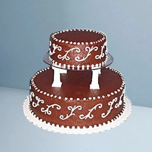 Send Two Tier Eggless Chocolate Cake