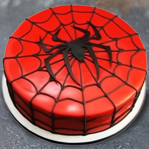 Delectable Gift of Spider Man Chocolate Cake
