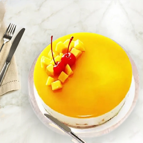 Tasty King of Summer Mango Cherry Cake