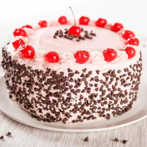 Deliver Eggless Cherry N Choco Chips Cake