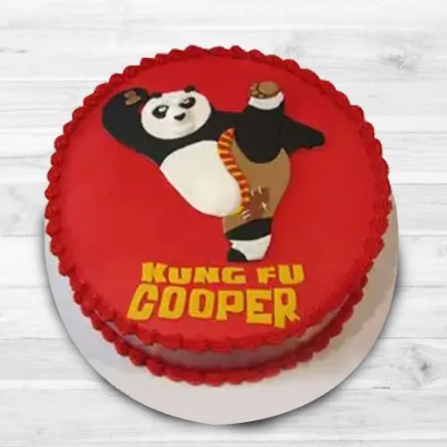 Amazing Kung Fu Panda Theme Chocolate Cake