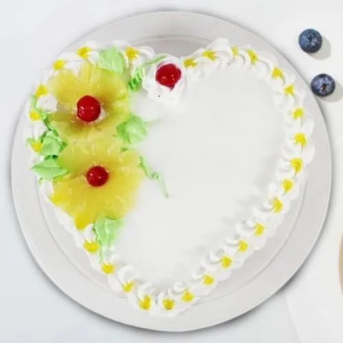 Deliver Heart Shaped Pineapple Cake