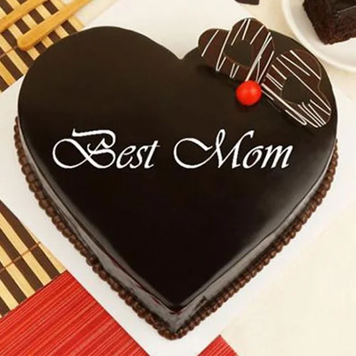 Order The Best Mom Cake Heart Cake on Mothers Day 