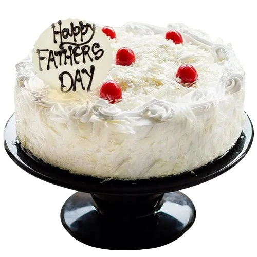Heavenly Eggless White Forest Cake for Fathers Day