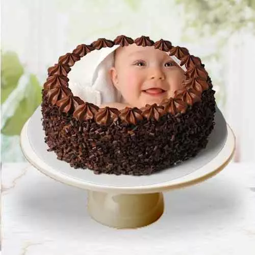 Delectable Chocolate Photo Cake