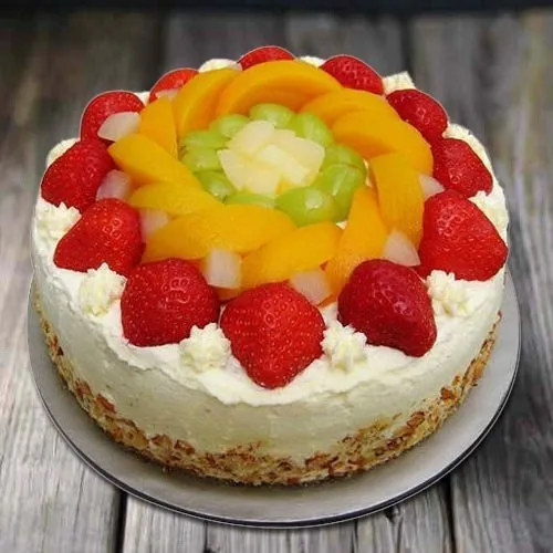 Longing’s Love 1 Kg Egg less Fresh Fruit Cake