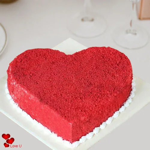 Yummy Heart Shape Red Velvet Cake for Valentines Day