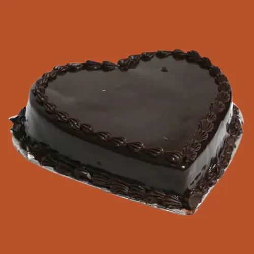 Send Heart-Shaped Choco Truffle Cake