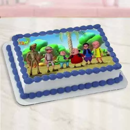 Delicious Motu Patlu Photo Cake for Kids