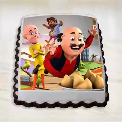 Delicious Motu Patlu Photo Cake