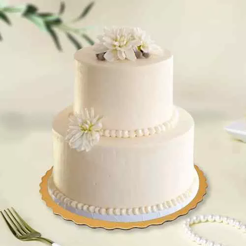 Delectable 2 Tier Wedding Cake
