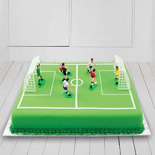 Online Yummy Football Ground Cake