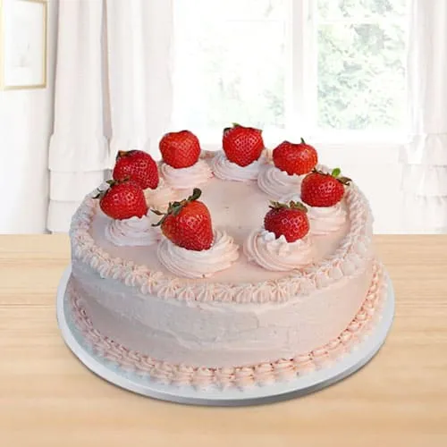 Enticing Strawberry Cake for Birthday