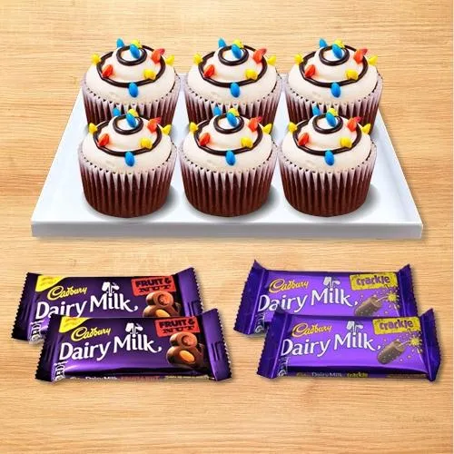 Marvelous Selection of Cup Cakes N Cadbury Chocolates