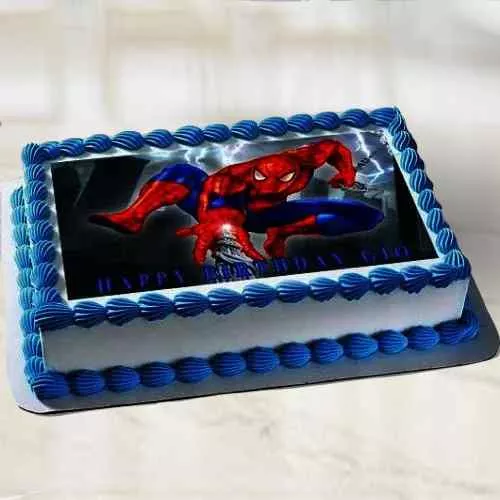Enticing Spiderman Photo Cake