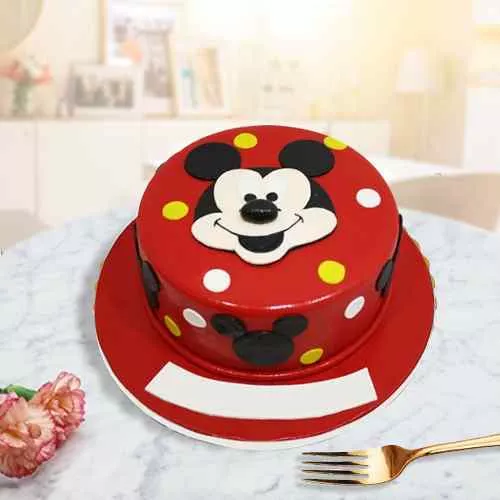 Cute Mickey Mouse Fondant Cake