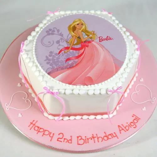 Wholesome Barbie Photo Cake for Birthday